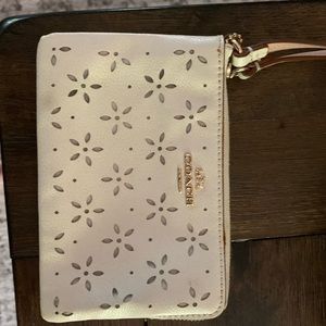 Coach floral wristlet